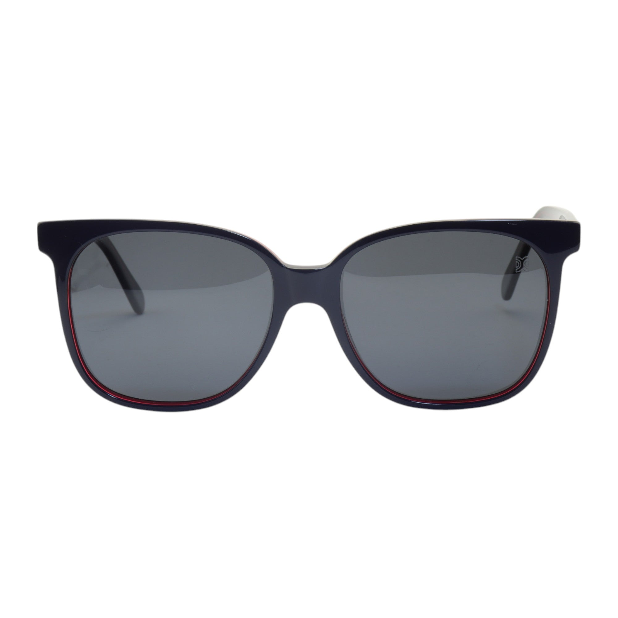Óculos de sol acetato quadrado tartaruga/ azul