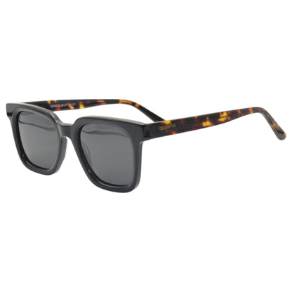 Óculos de sol acetato quadrado azul/ preto