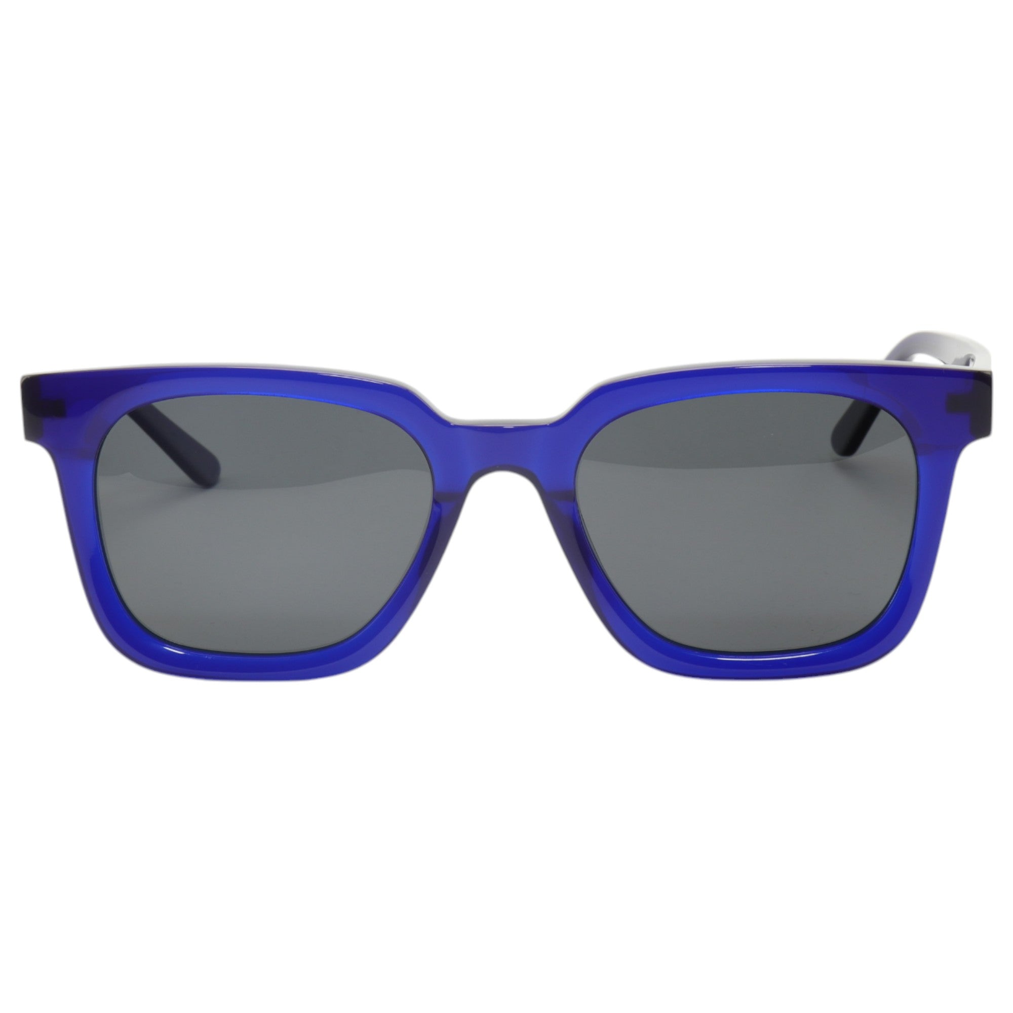 Óculos de sol acetato quadrado azul/ preto