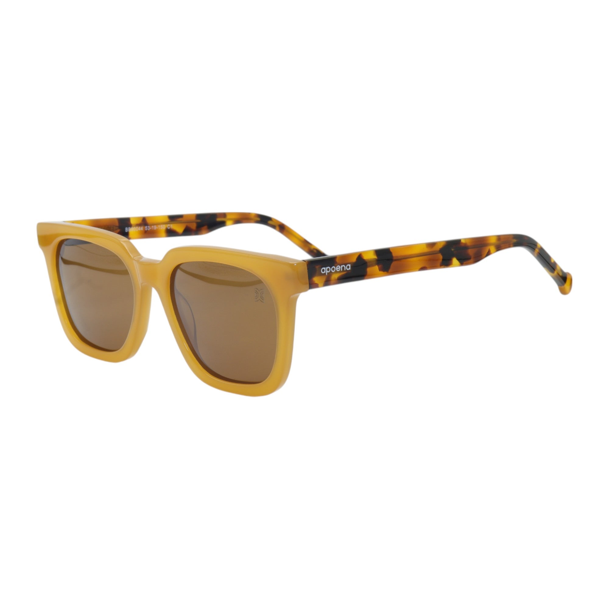 Óculos de sol acetato retangular marrom