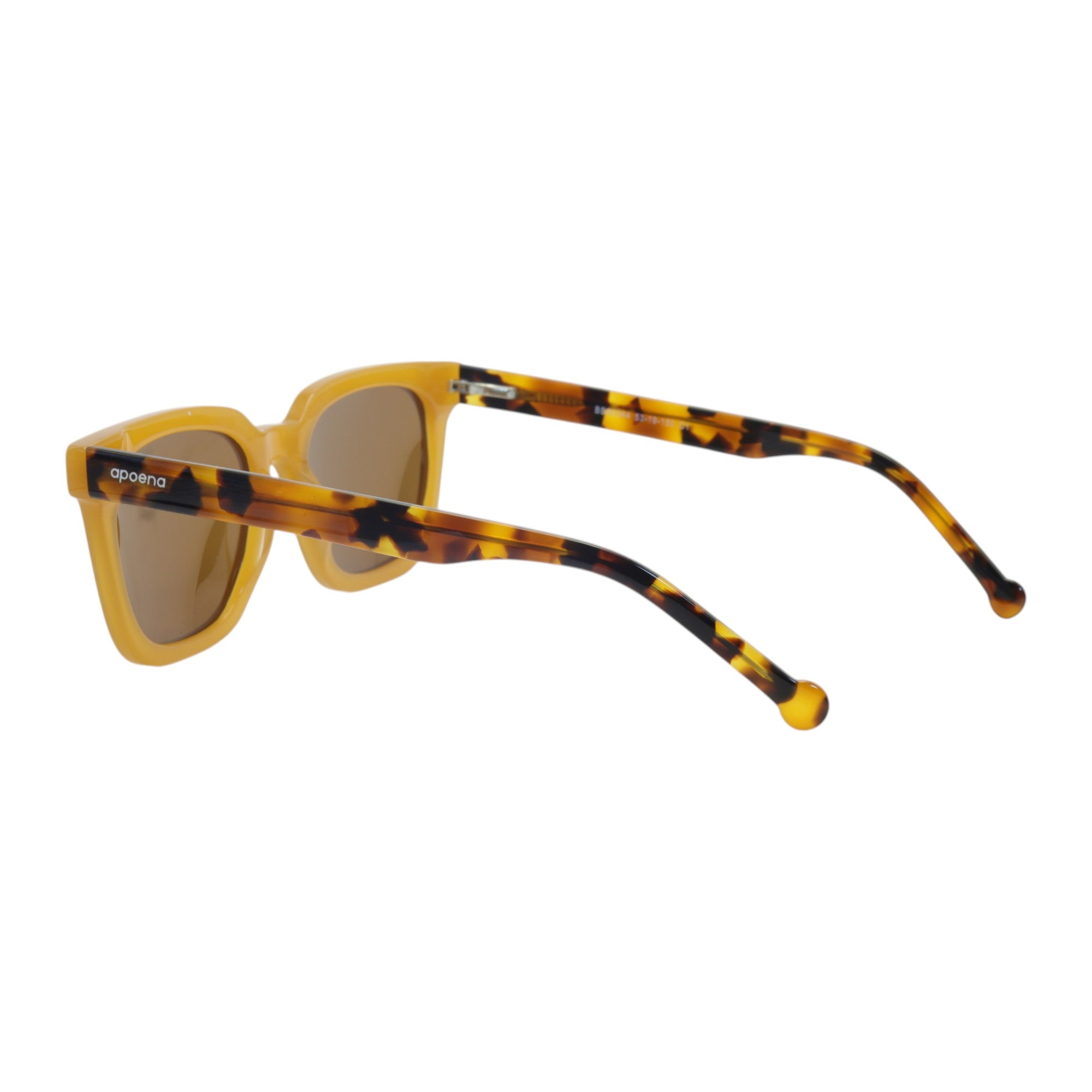 Óculos de sol acetato retangular marrom