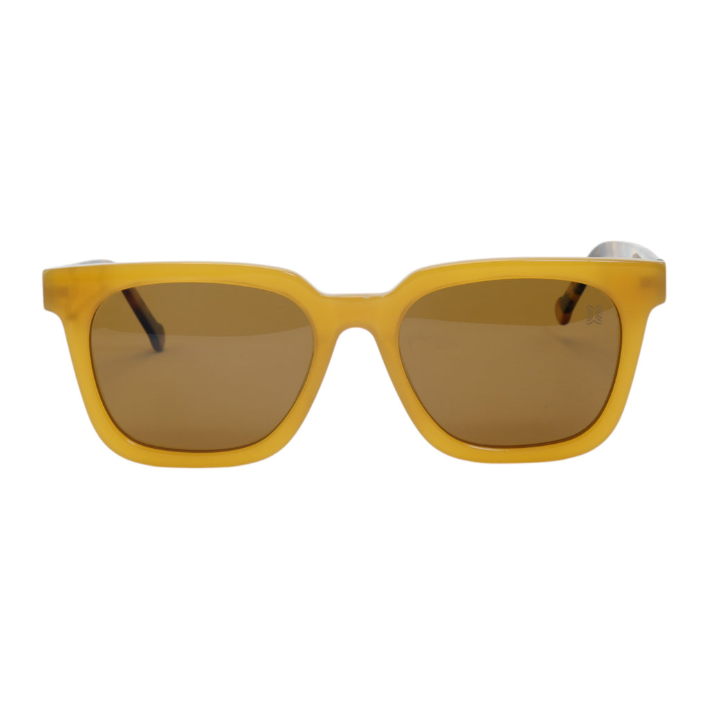 Óculos de sol acetato retangular marrom
