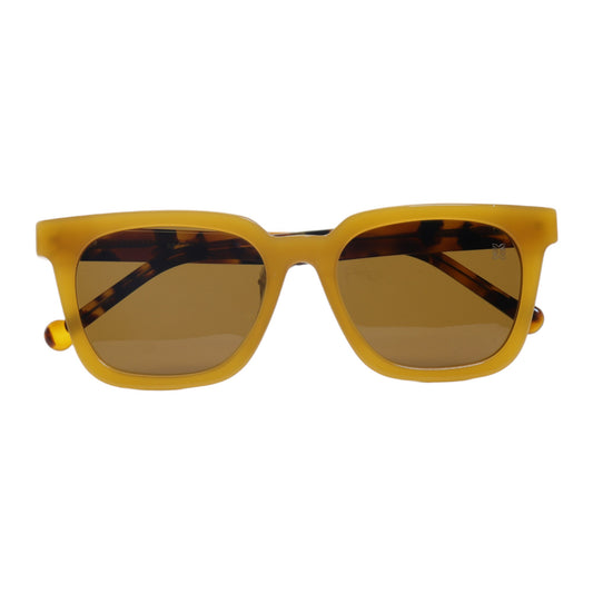Óculos de sol acetato retangular marrom
