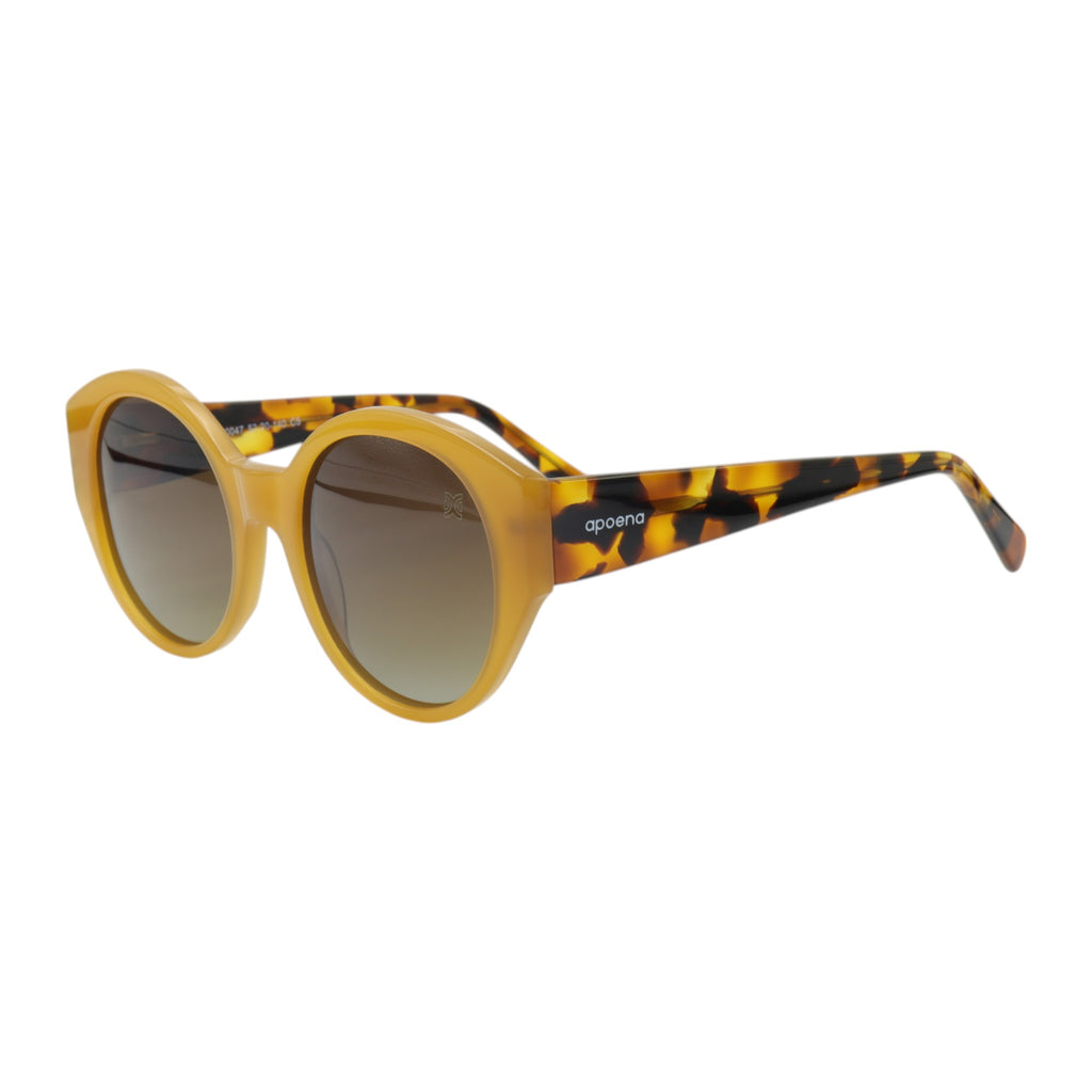 Óculos de sol acetato redondo preto/ marrom