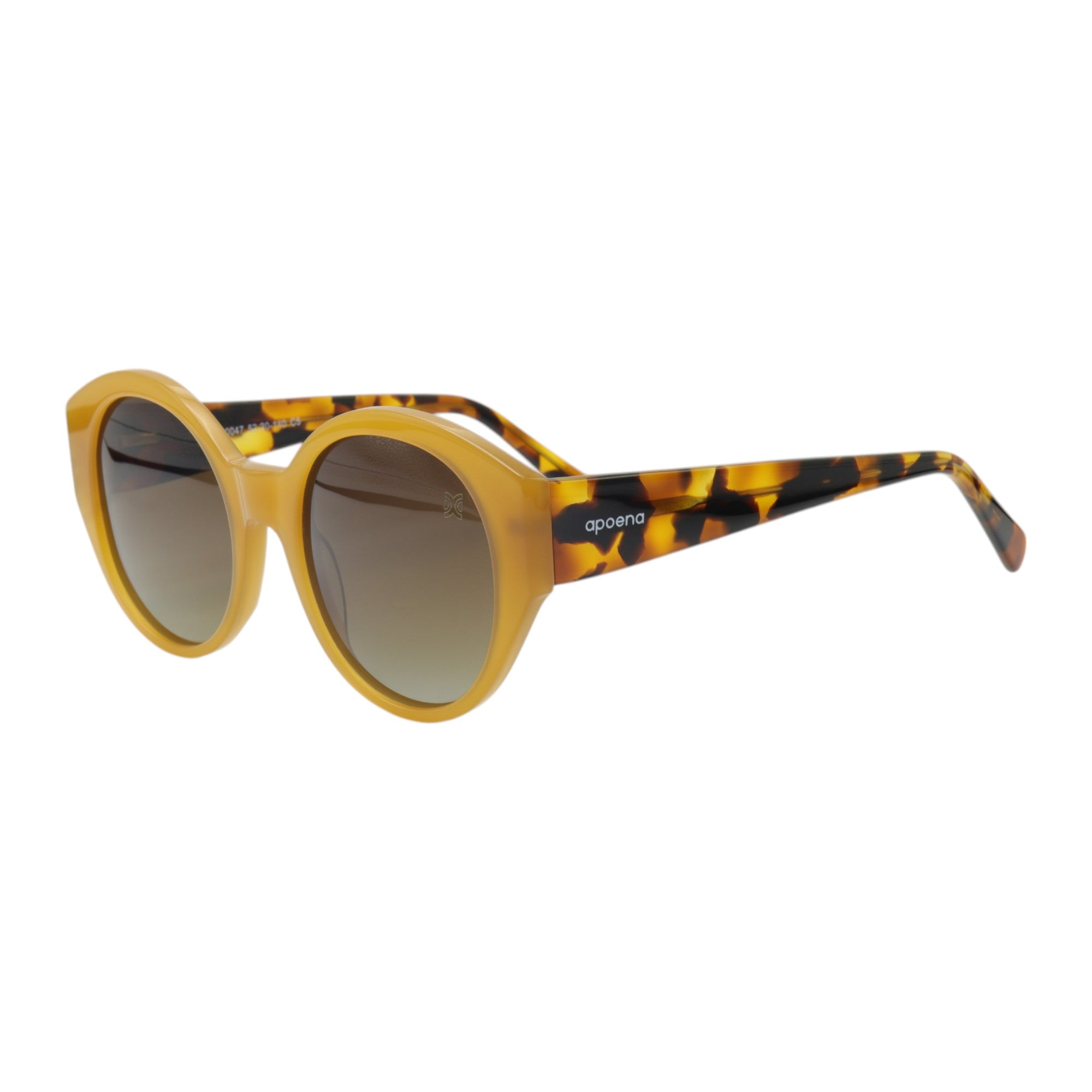 Óculos de sol acetato redondo preto/ marrom