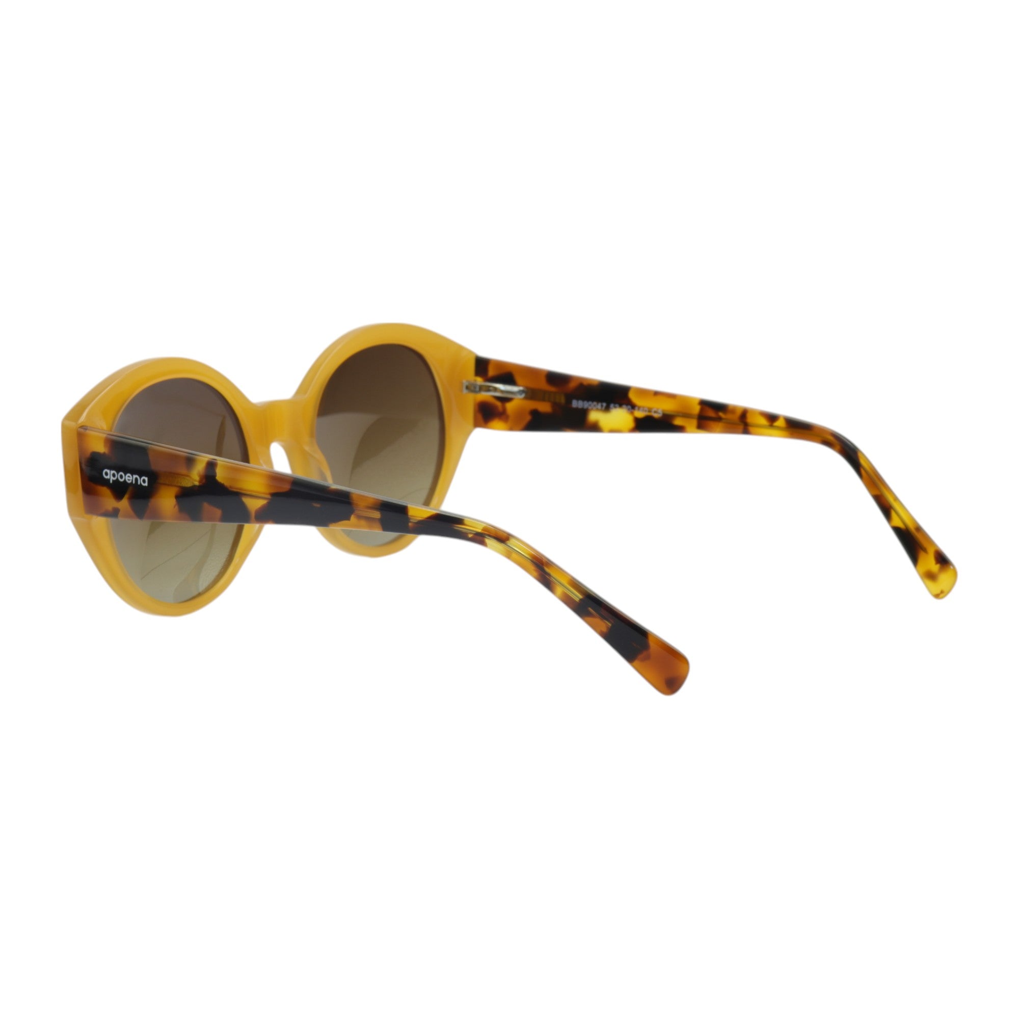 Óculos de sol acetato redondo preto/ marrom