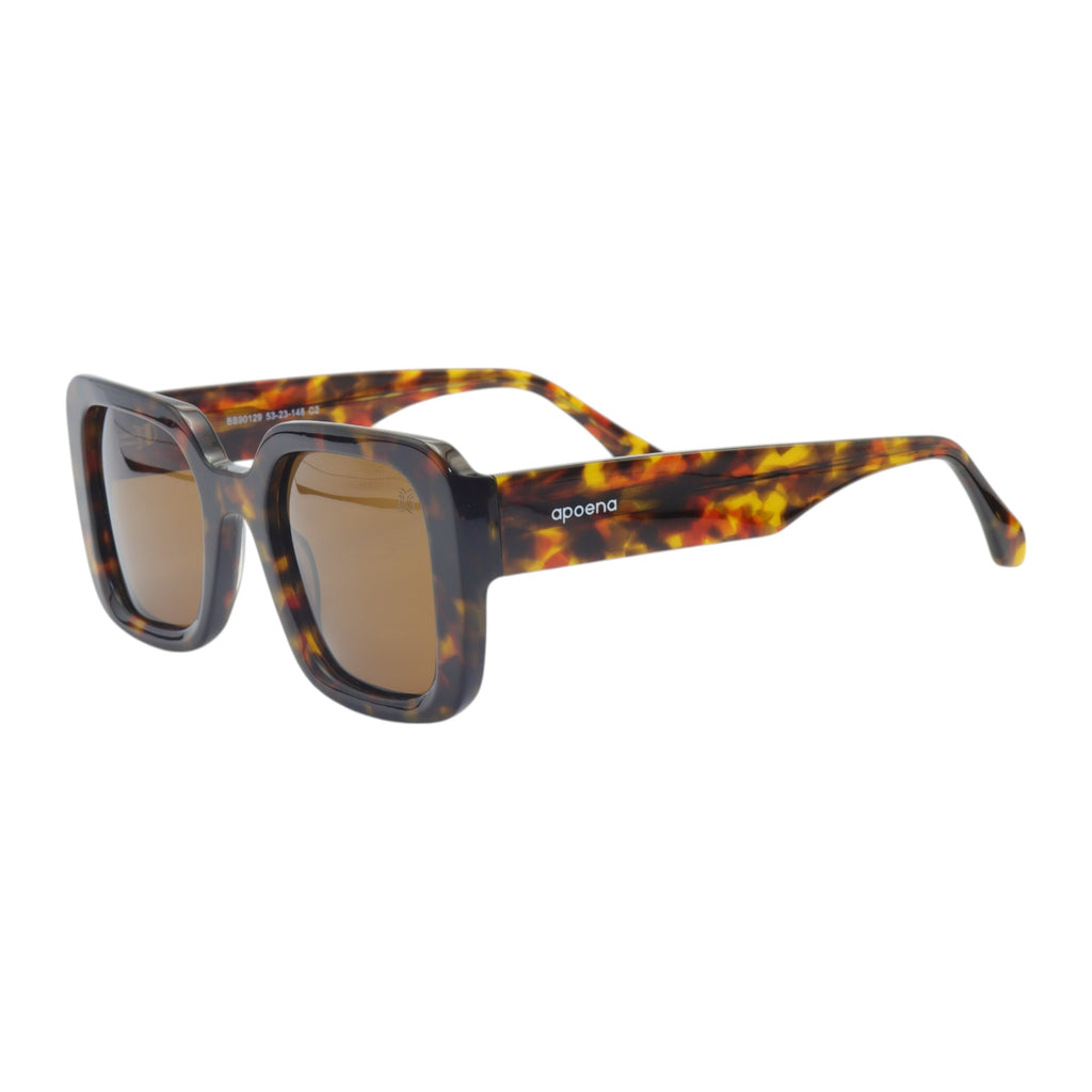 Óculos de sol acetato quadrado tartaruga