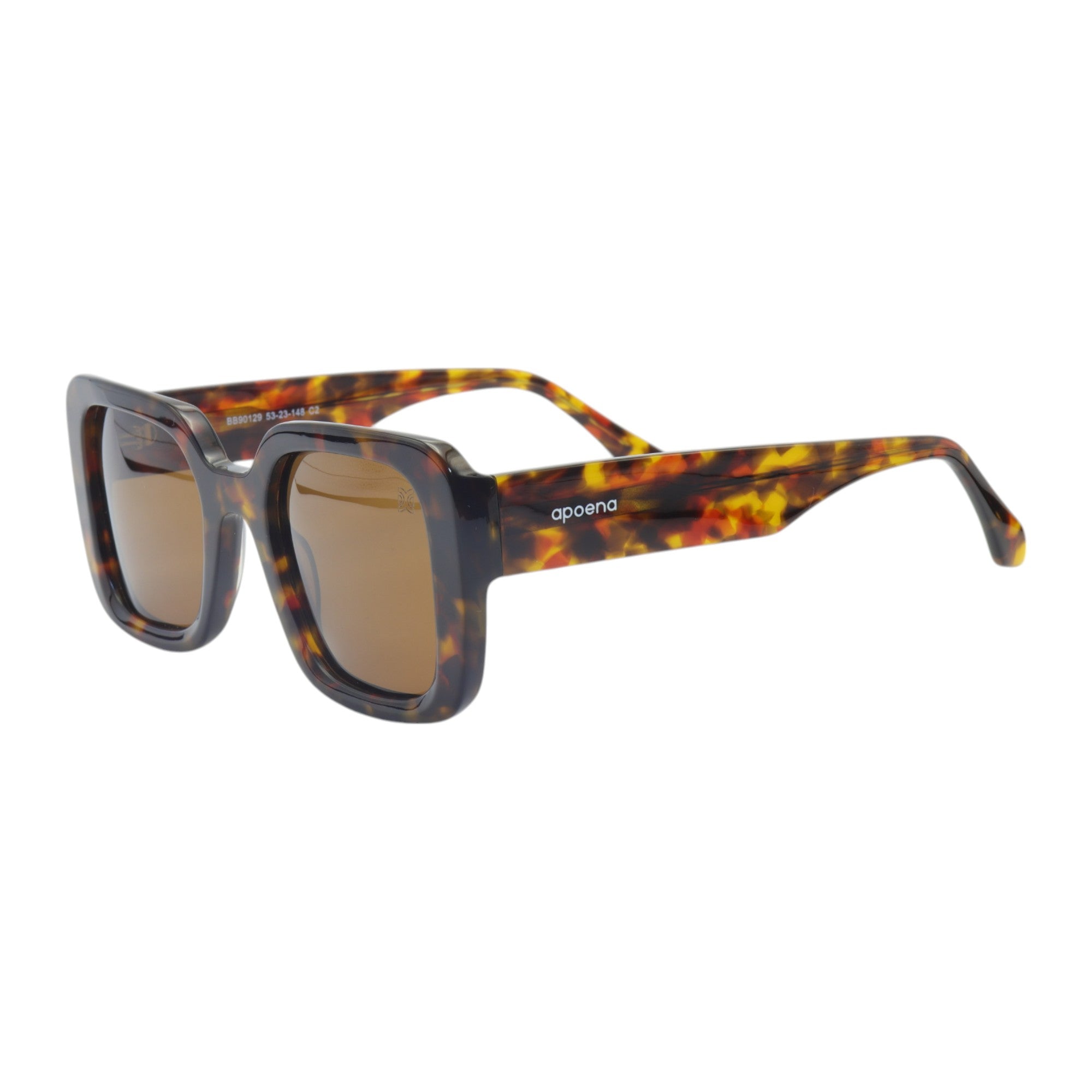 Óculos de sol acetato quadrado tartaruga