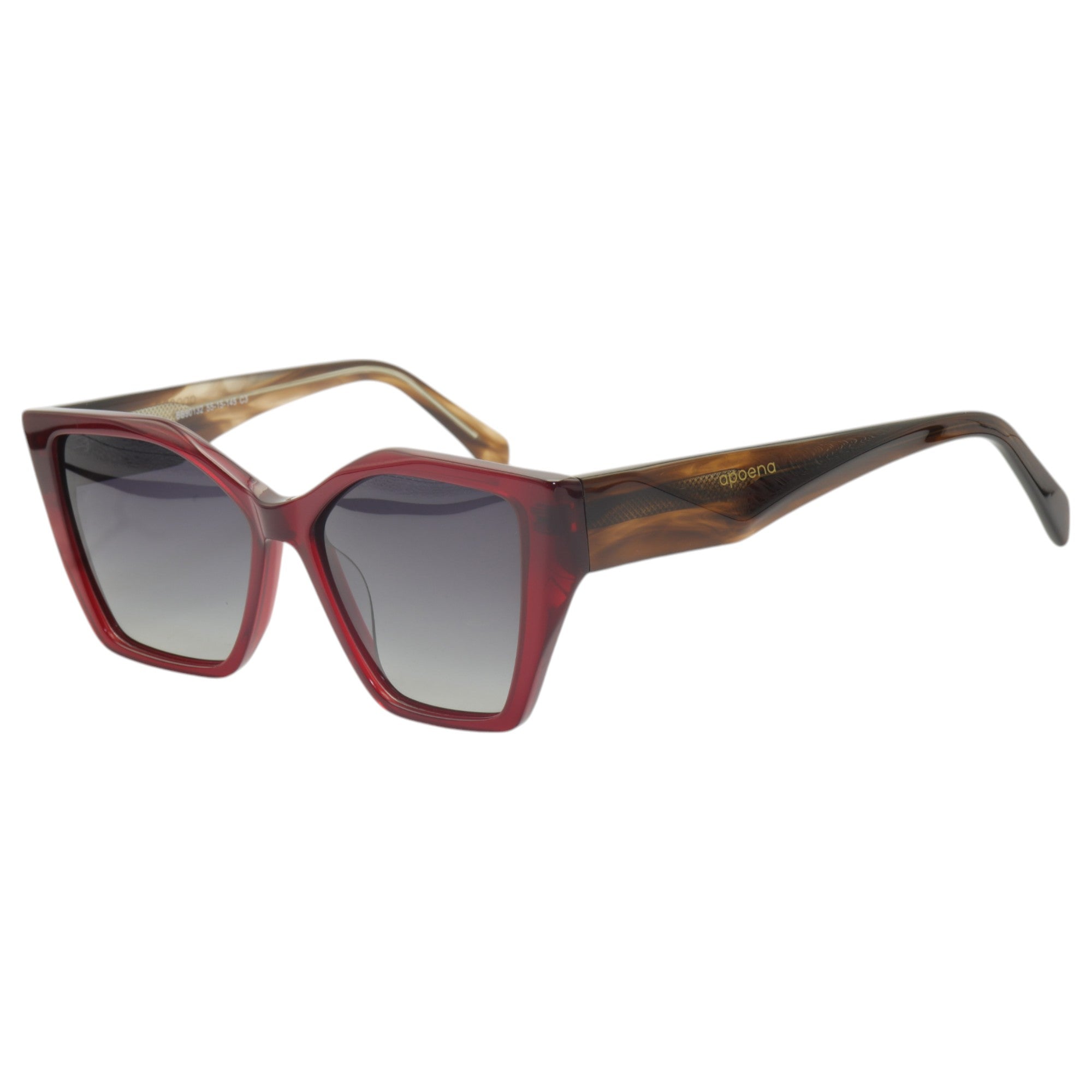 Óculos de sol acetato gatinho vermelho/ preto