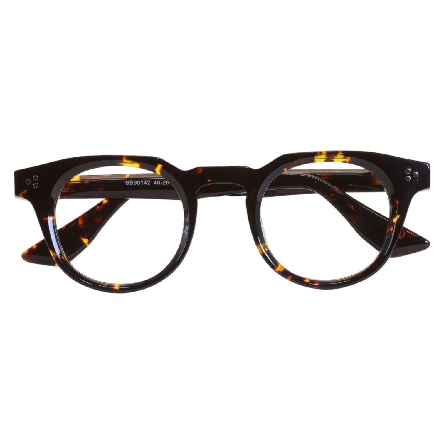 Armação para Óculos de Grau Redondo Acetato Tartaruga Unissex