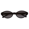 Óculos de Sol Oval Acetato Preto Feminino
