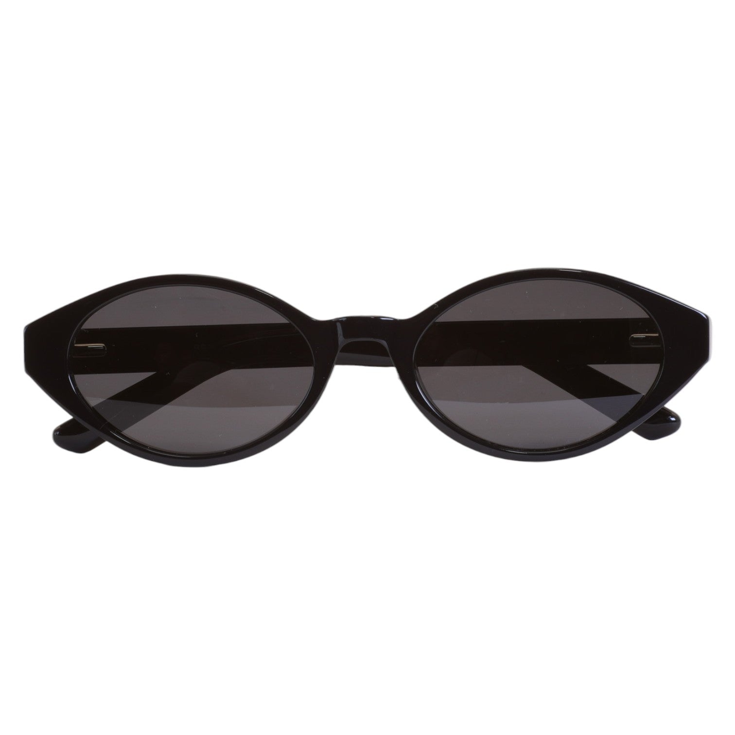 Óculos de Sol Oval Acetato Preto Feminino