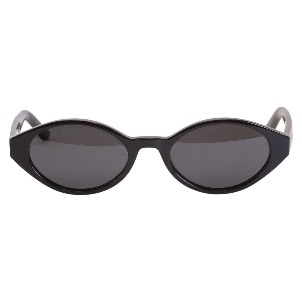 Óculos de Sol Oval Acetato Preto Feminino
