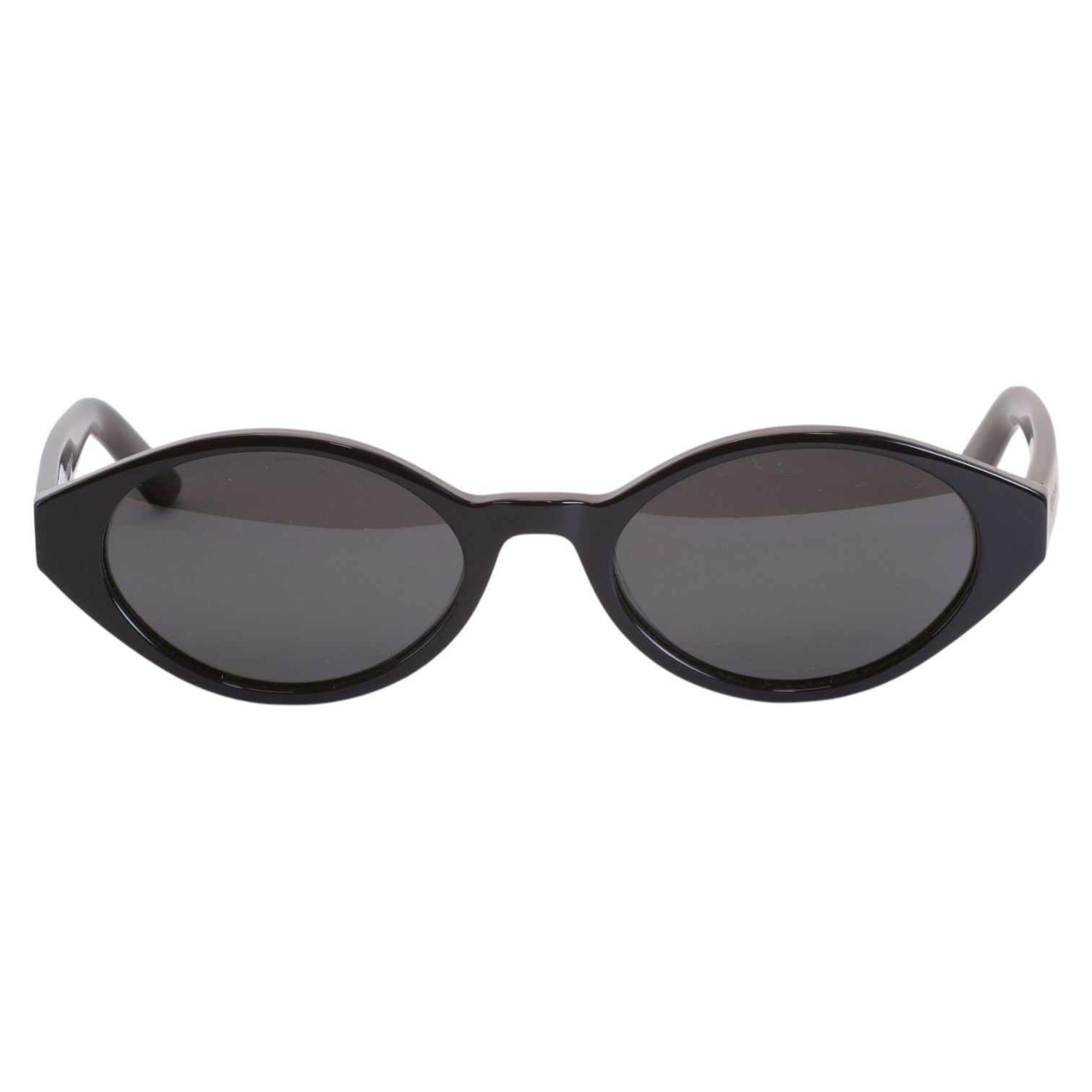 Óculos de Sol Oval Acetato Preto Feminino