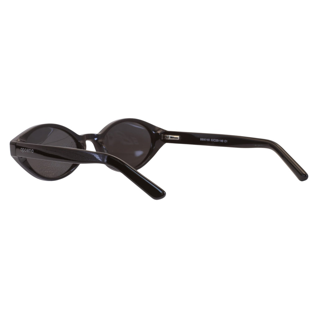 Óculos de Sol Oval Acetato Preto Feminino