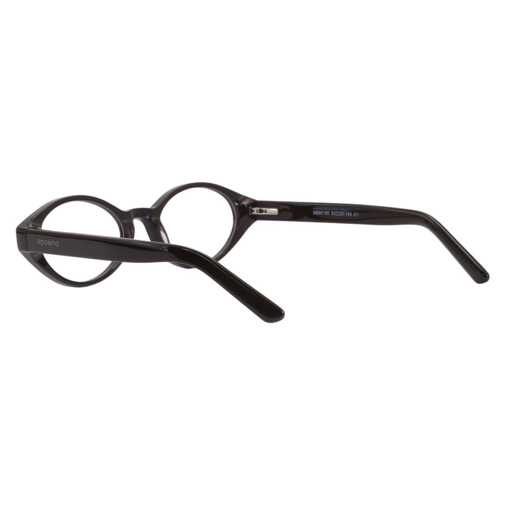 Armação para Óculos de Grau Oval Acetato Preto Feminino