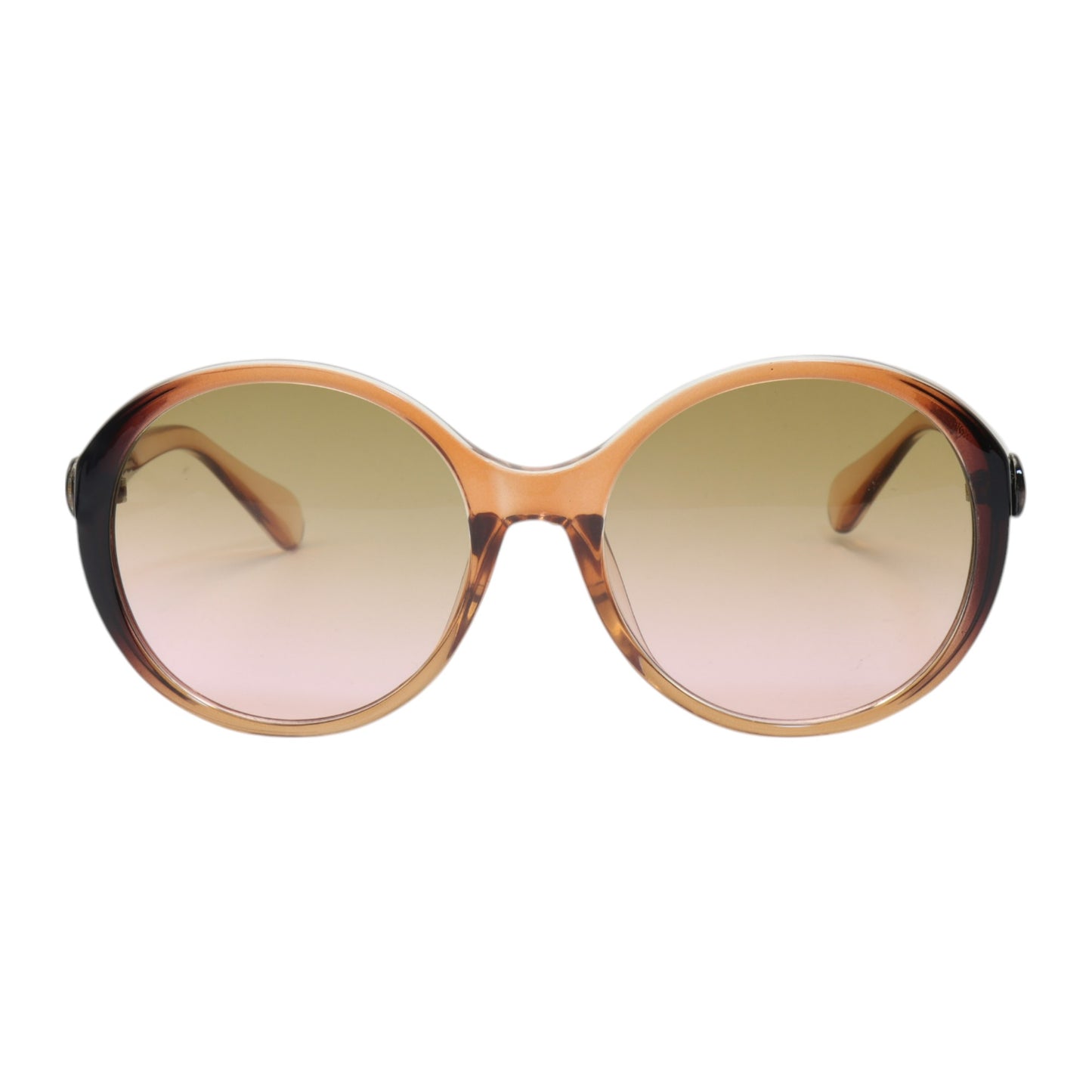Óculos de sol tr-90-nylon redondo preto/ rosa