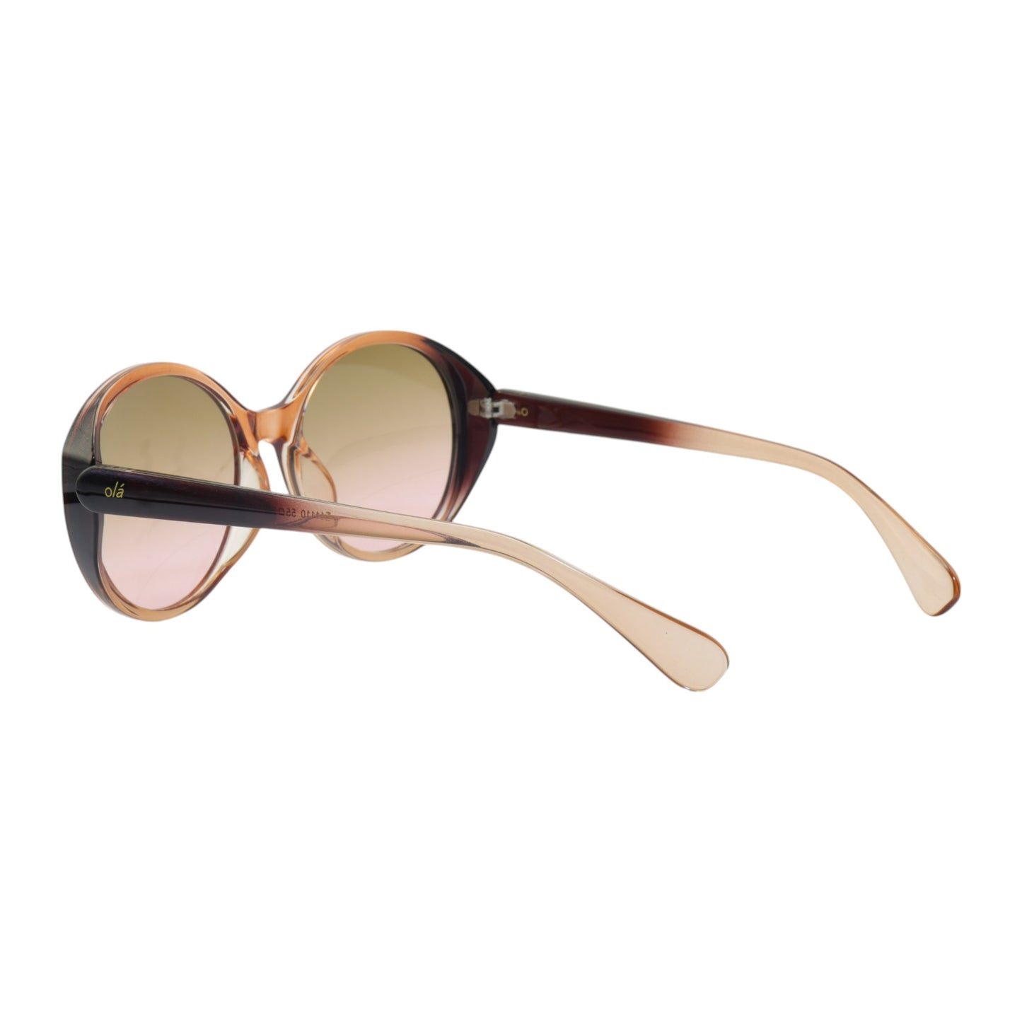 Óculos de sol tr-90-nylon redondo preto/ rosa