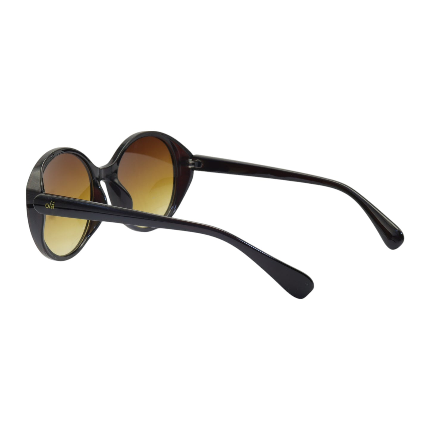 Óculos de sol tr-90-nylon redondo preto/ rosa