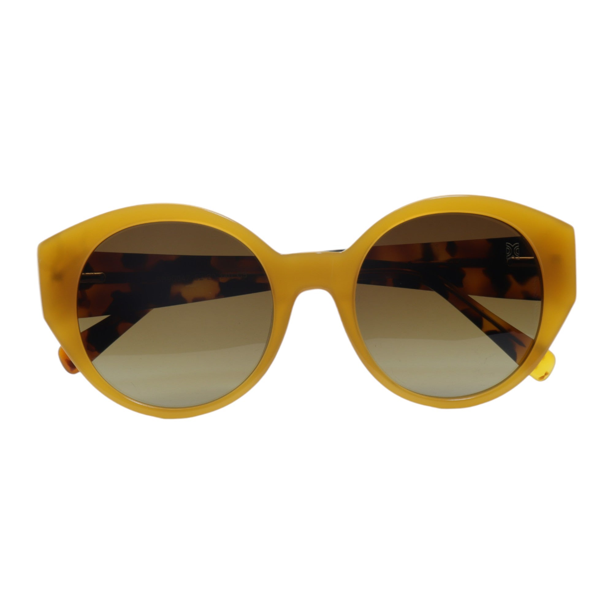 Óculos de sol acetato redondo preto/ marrom