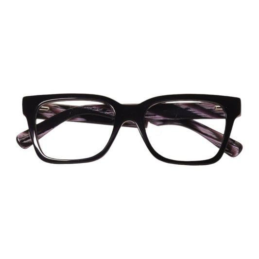 Armação para óculos de grau acetato retangular preto