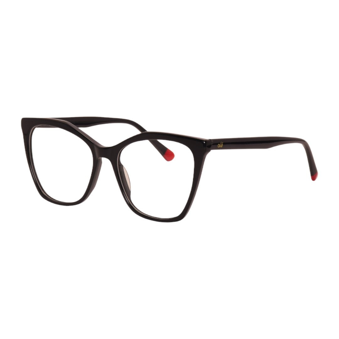 Armação para óculos de grau tr-90-nylon gatinho preto
