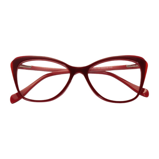 Armação para óculos de grau tr-90-nylon gatinho vermelho
