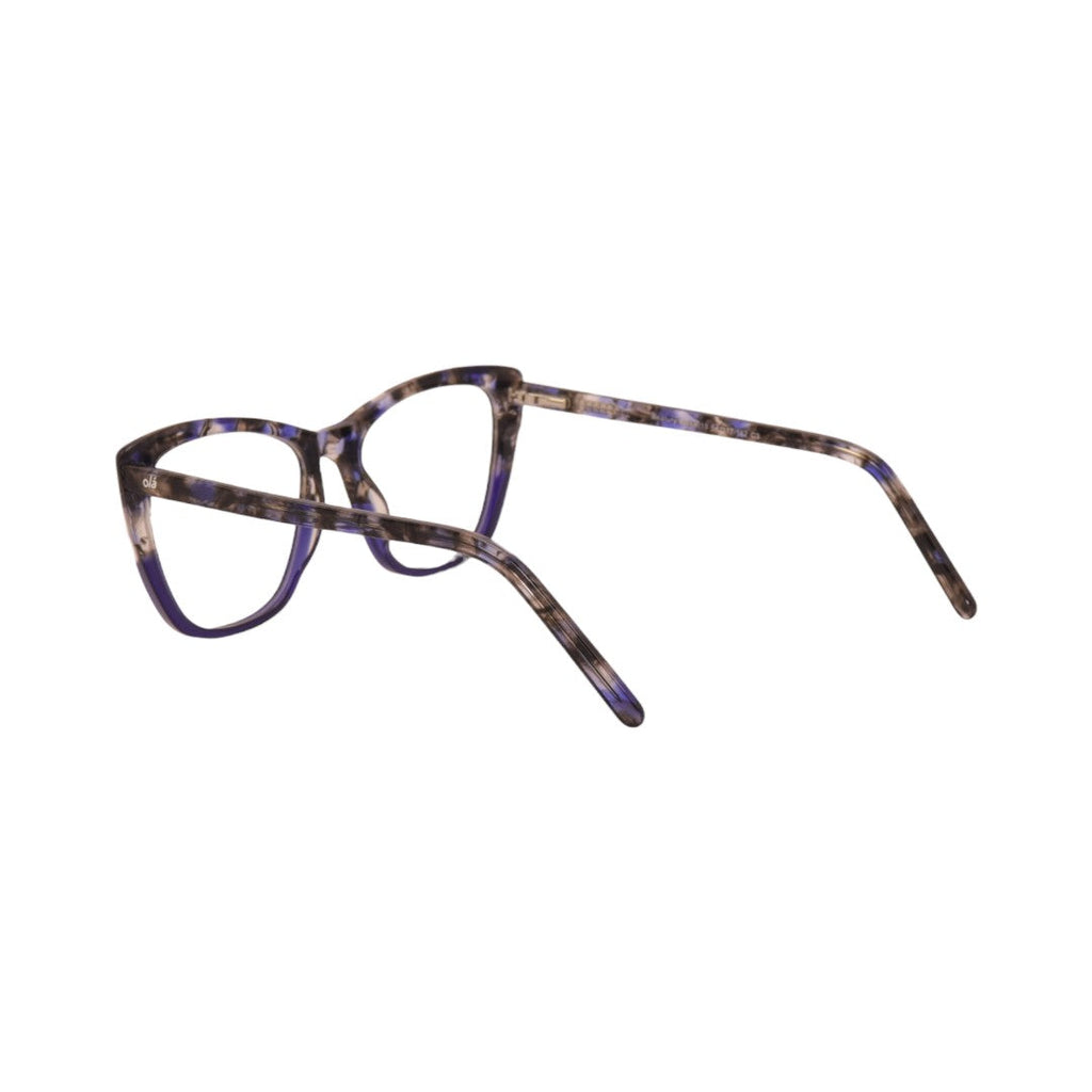 Armação para óculos de grau tr-90-nylon gatinho grafite/ azul