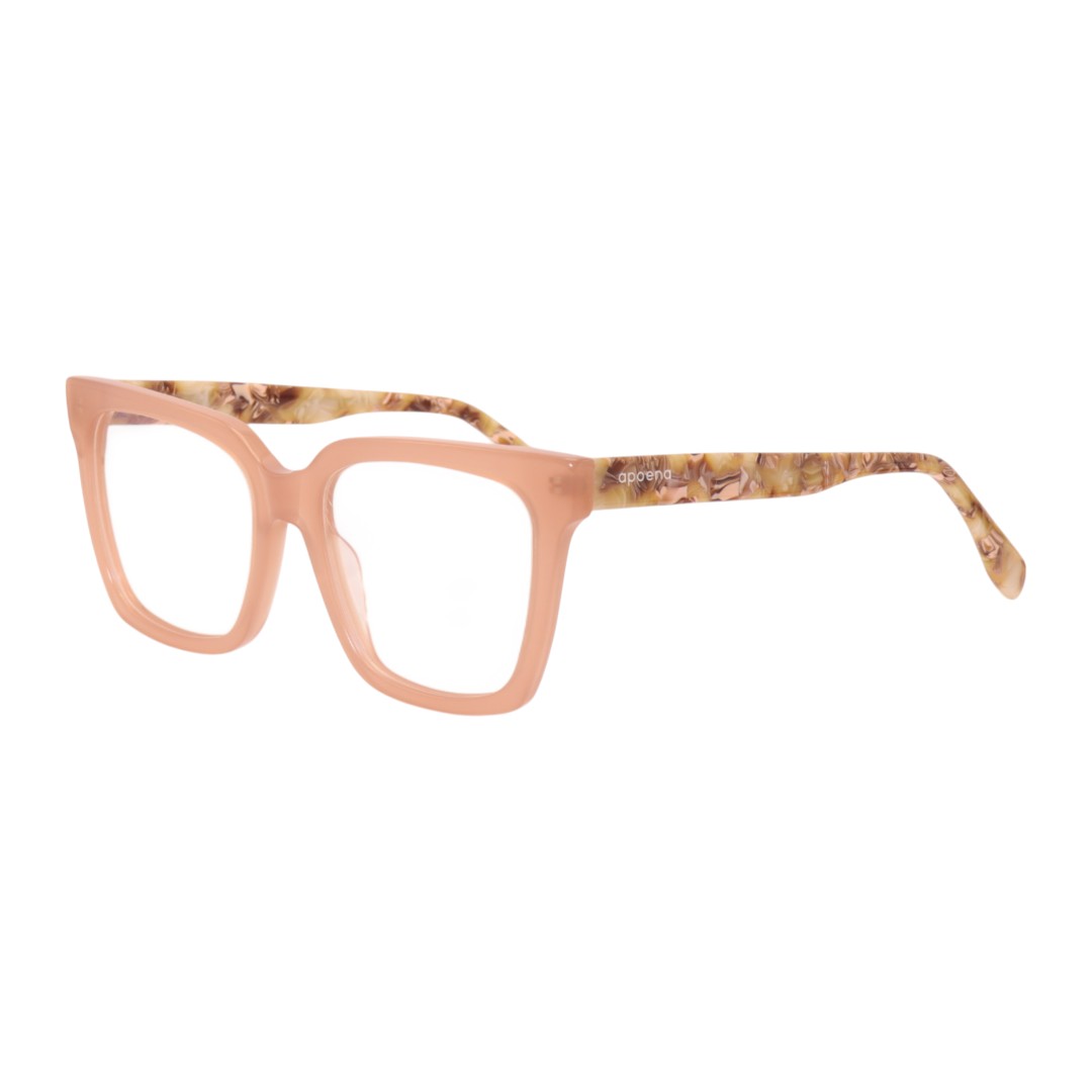 Armação para óculos de grau acetato quadrado rosa/ tartaruga