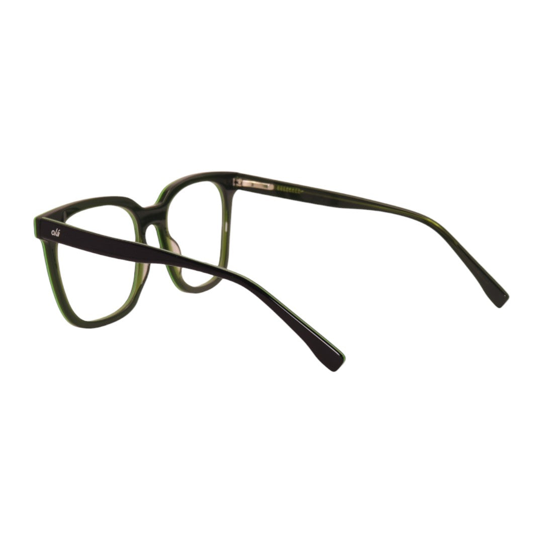 Armação para óculos de grau tr-90-nylon quadrado azul/ verde