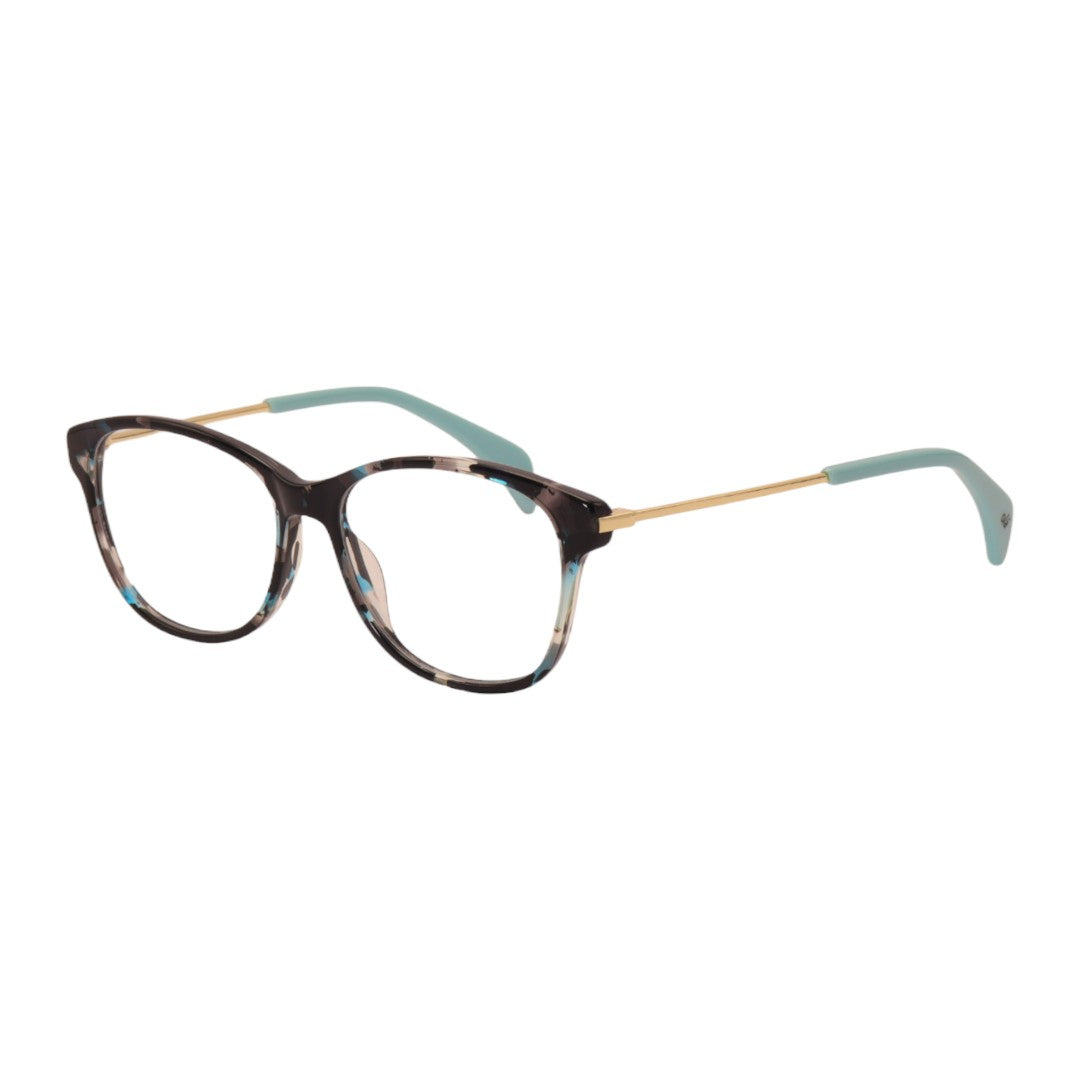 Armação para óculos de grau tr-90-nylon retangular verde/ azul