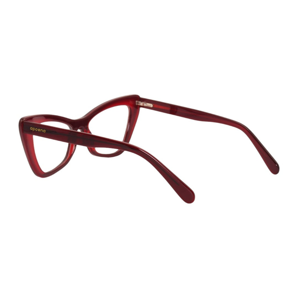 Armação para óculos de grau acetato gatinho tartaruga/ vermelho