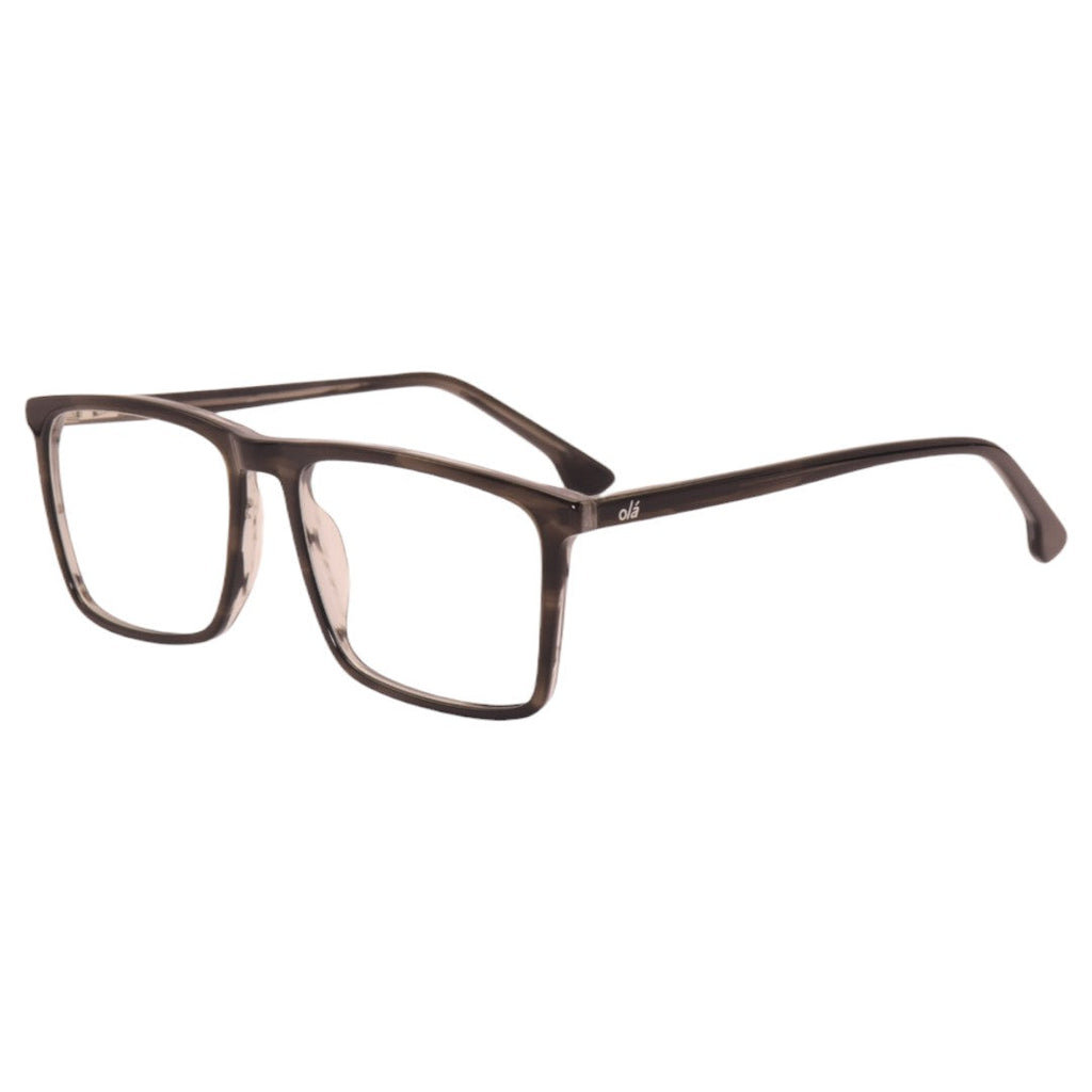 Armação para óculos de grau tr-90-nylon retangular preto/ grafite/ vermelho