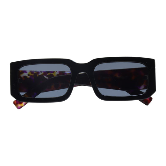 Óculos de sol tr-90-nylon retangular preto