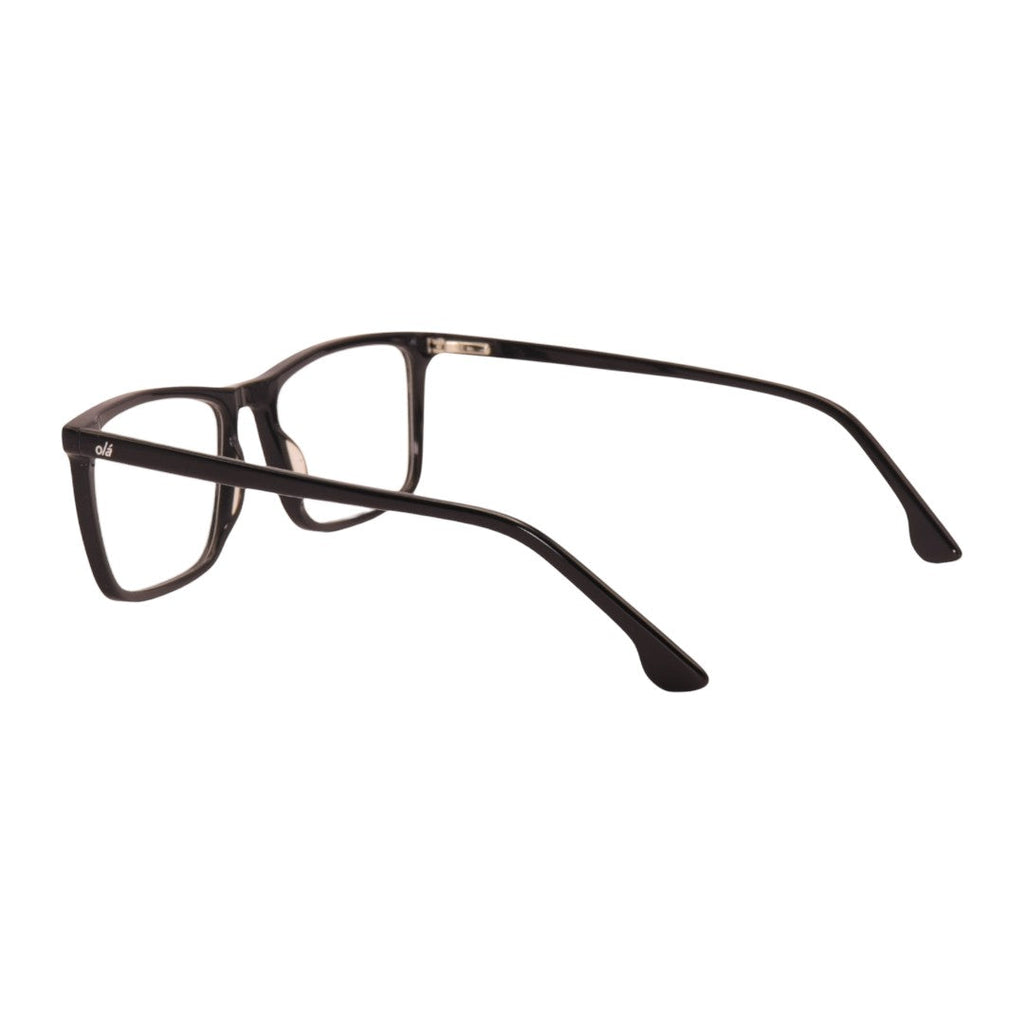 Armação para óculos de grau tr-90-nylon retangular preto/ grafite/ vermelho