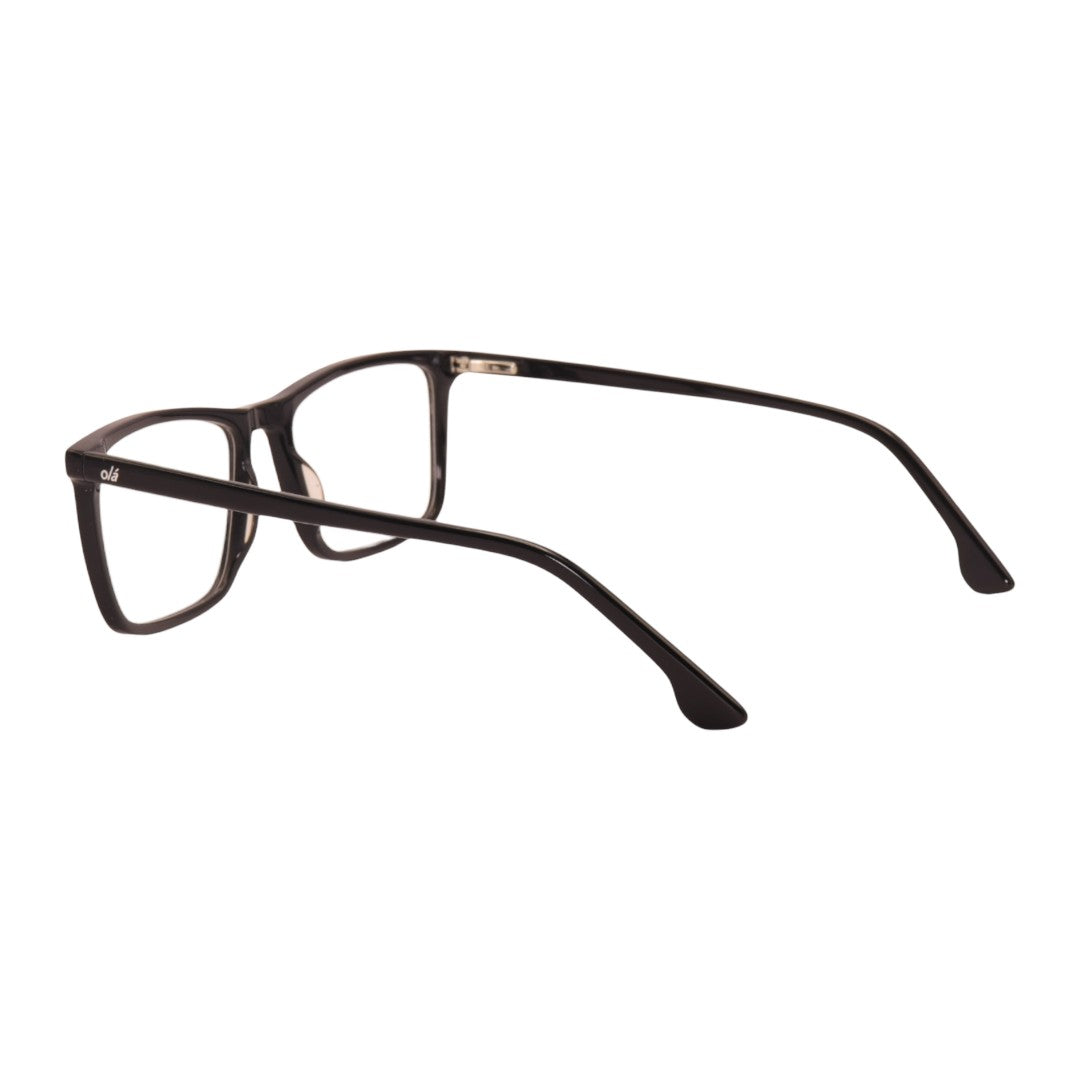 Armação para óculos de grau tr-90-nylon retangular preto/ grafite/ vermelho