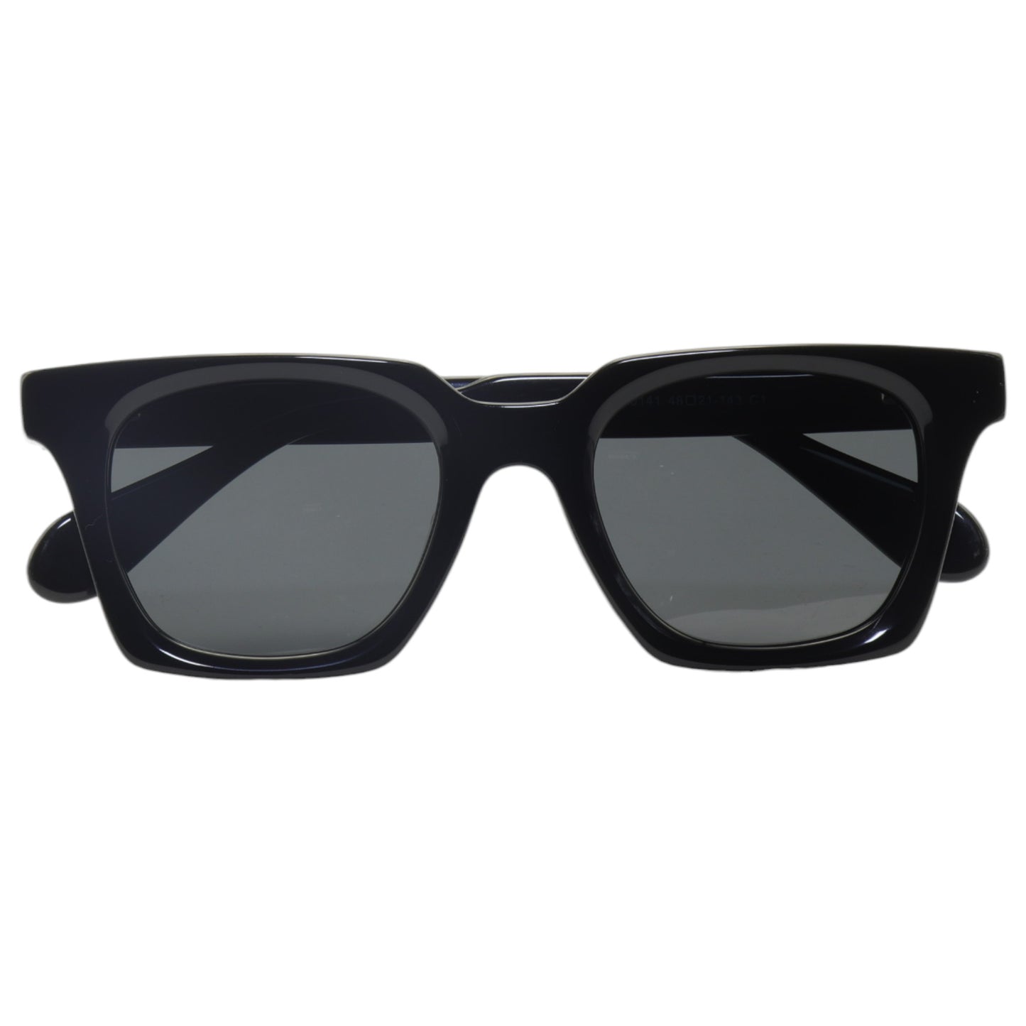 Óculos de sol acetato quadrado transparente/ preto