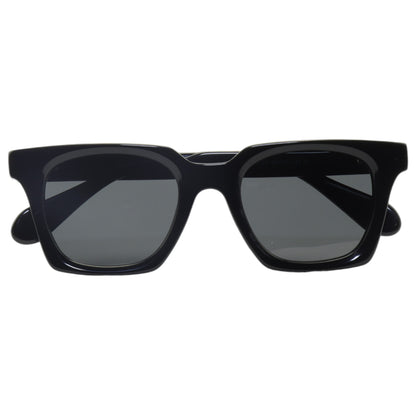 Óculos de sol acetato quadrado transparente/ preto