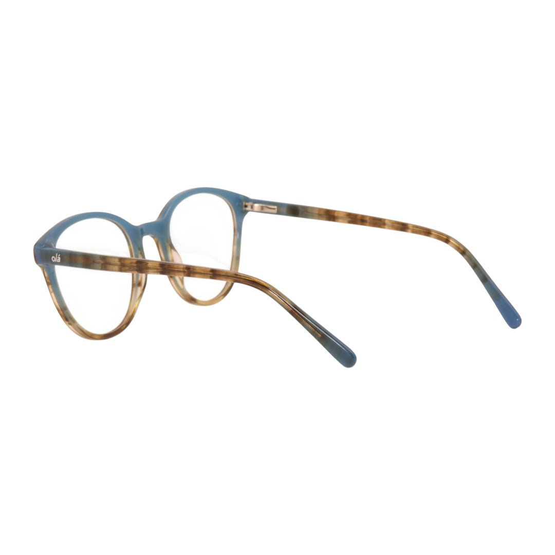 Armação para óculos de grau tr-90-nylon redondo azul