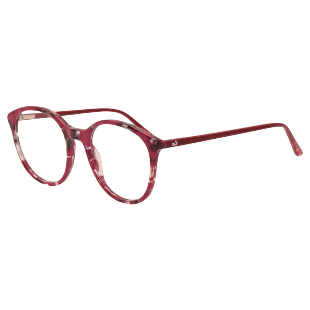 Armação para óculos de grau tr-90-nylon redondo vermelho