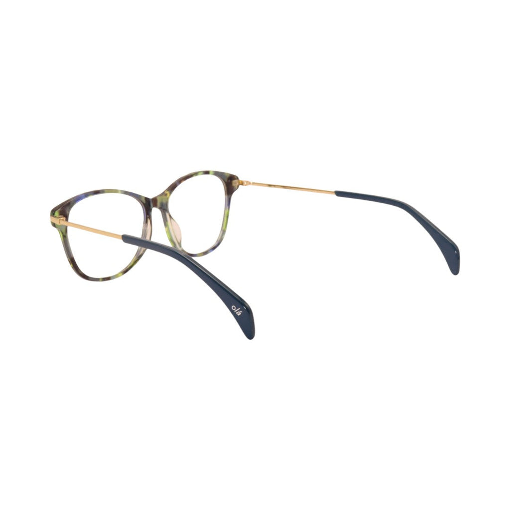 Armação para óculos de grau tr-90-nylon retangular verde/ azul