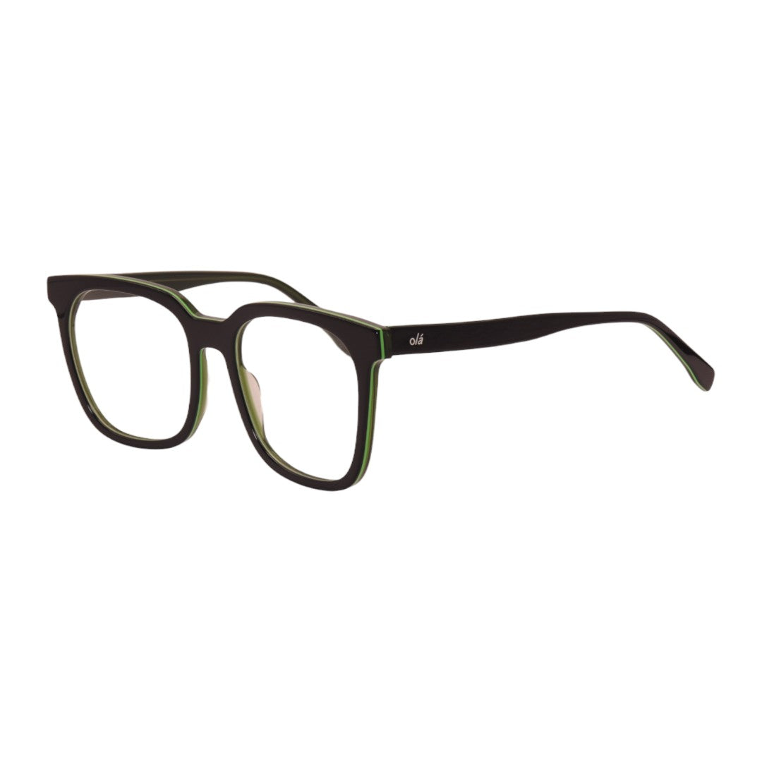 Armação para óculos de grau tr-90-nylon quadrado azul/ verde