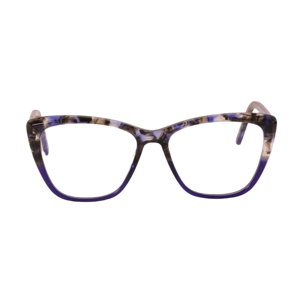 Armação para óculos de grau tr-90-nylon gatinho grafite/ azul